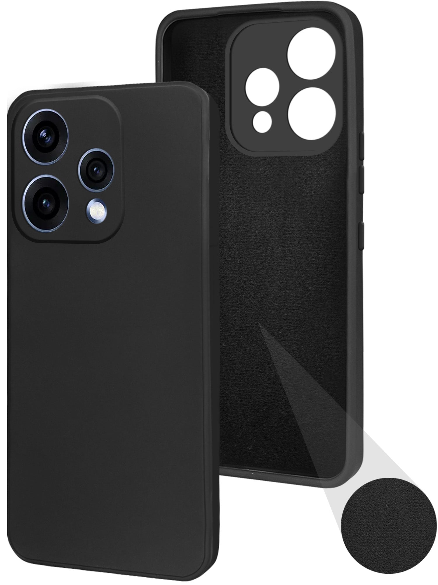 For Oppo Reno15 5G | Oppo Reno 15 5G Back Cover Case (Matte Finish Silicone with Inside Fiber cloth)