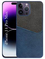 For Apple iPhone 14 Pro Max Back Cover Case (Dual PU Leather Stitch | Professional Minimalist | Soft and Flexible)
