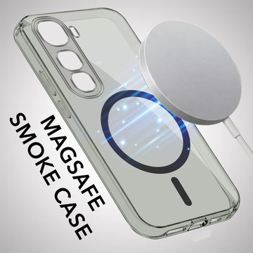 For Vivo Y400 Back Cover Case Lifetime Anti-Yellow MagSafe Compatible Clear (Sleek Hard Crystal | Shockproof and Camera Protection)