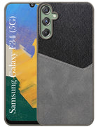 For Samsung Galaxy F34 5G Back Cover Case (Dual PU Leather Stitch | Professional Minimalist | Soft and Flexible)