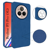 For Realme P3 Pro Back Cover Case (Glass Like Camera Protection | Leather Feel | Minimalist Professional Grip)