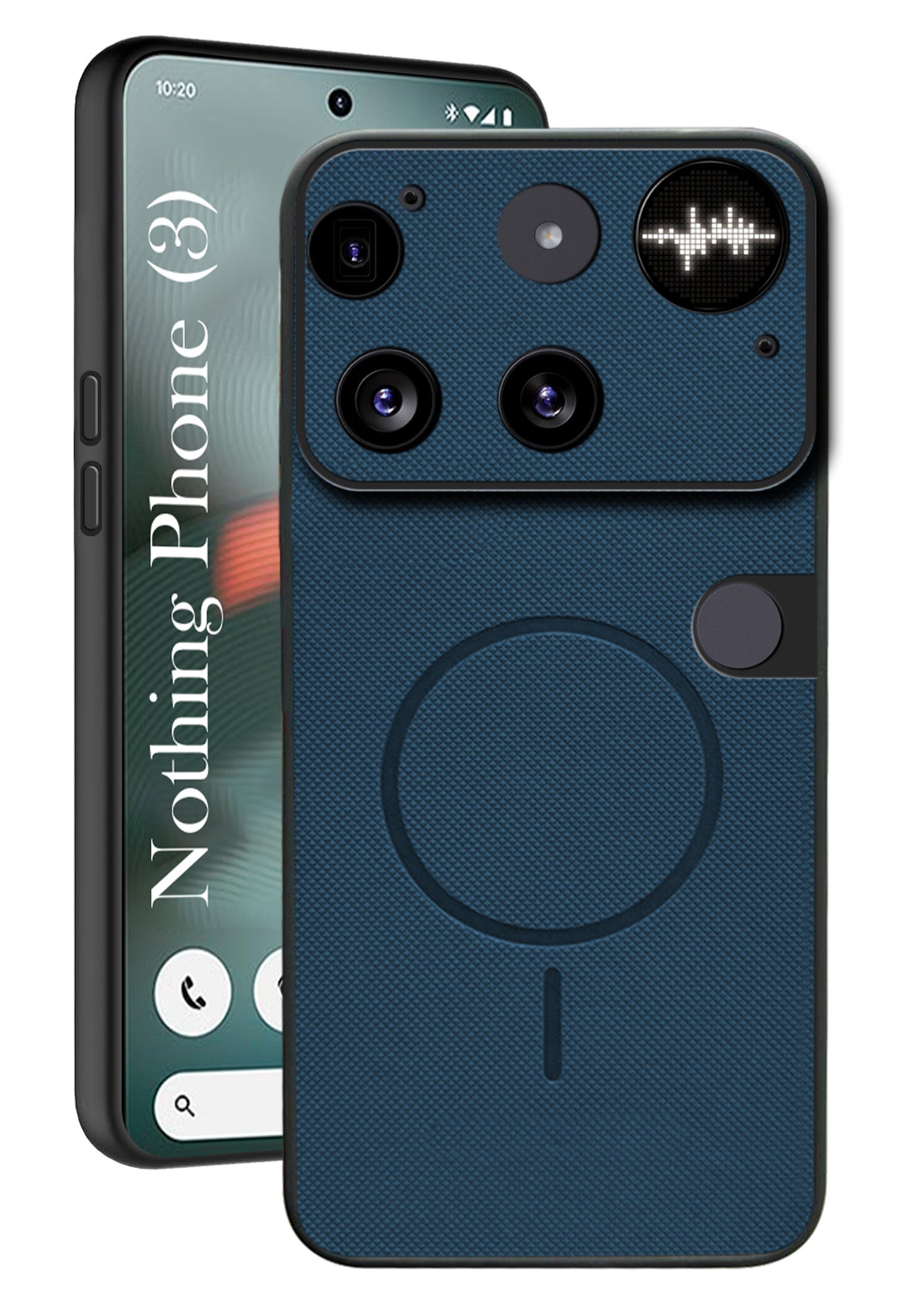 For Nothing Phone 3 Back Cover Case PU Leather (Texture Grip Design | Professional Minimalist | Camera Protection | Soft and Flexible)