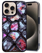 For Apple iPhone 15 Pro Max Back Cover Case ( Dual Design Glitter Sparkle and Detachable Diamond Print Case | Soft and Flexible)