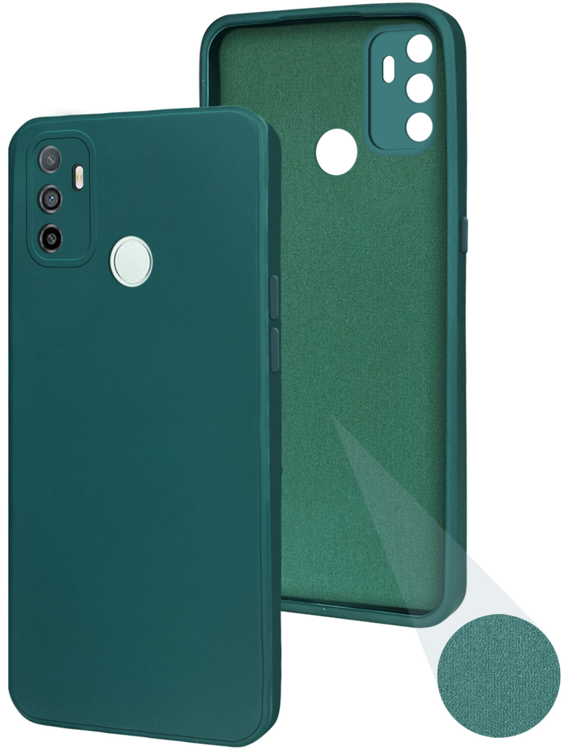 For Oppo A53 | Oppo A33 | Oppo A53s Back Cover Case ( Matte Finish Silicone with Inside Fiber cloth)