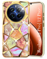 For Realme 12 Pro Plus | Realme 12 Pro Back Cover Case ( Dual Design Glitter Sparkle and Detachable Diamond Print Case | Soft and Flexible)