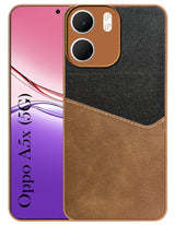 For Oppo A5X Back Cover Case (Dual PU Leather Stitch | Professional Minimalist | Soft and Flexible)