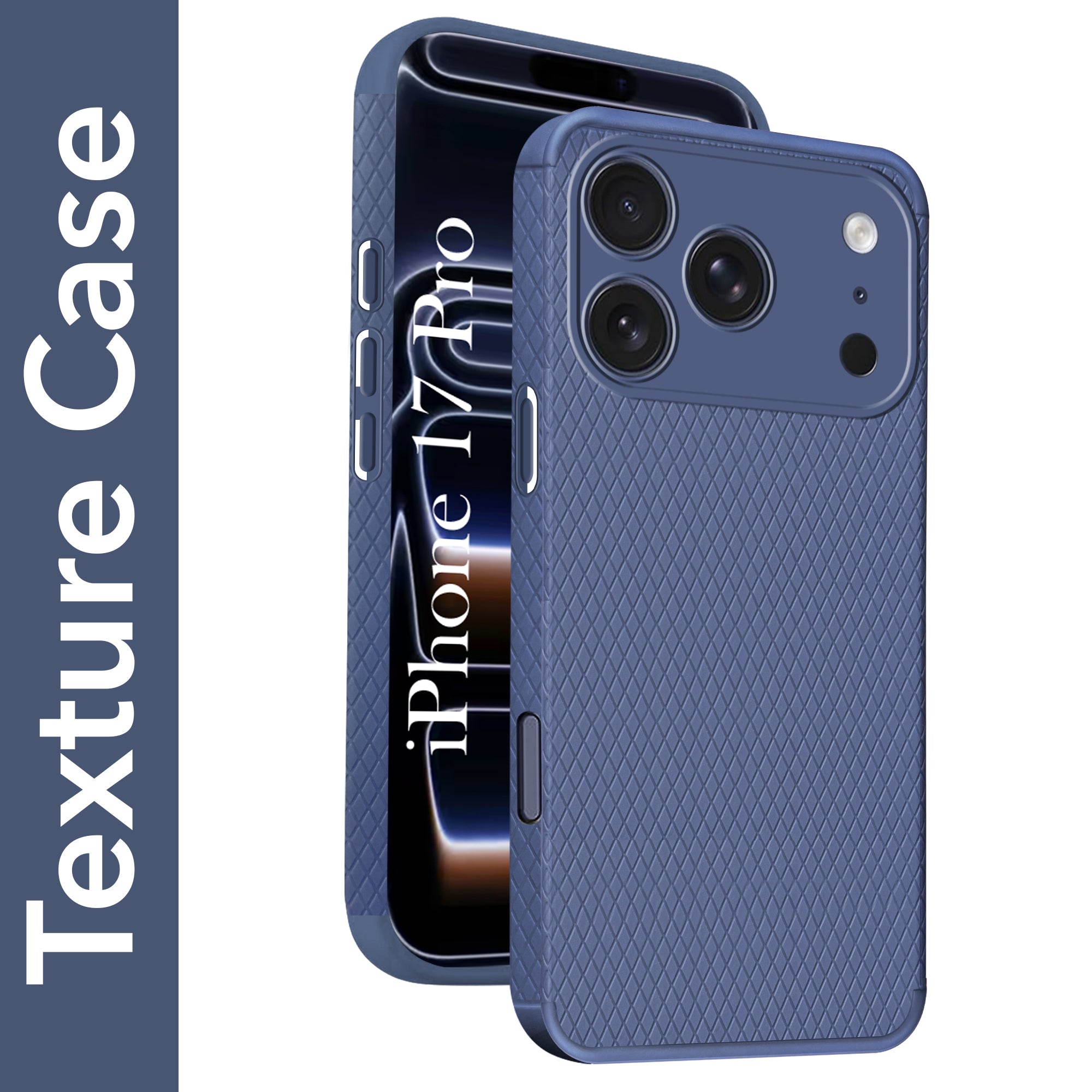 For Apple iPhone 17 Pro Back Cover Case(Camera Protection | Side Grip Texture | Soft and Flexible)