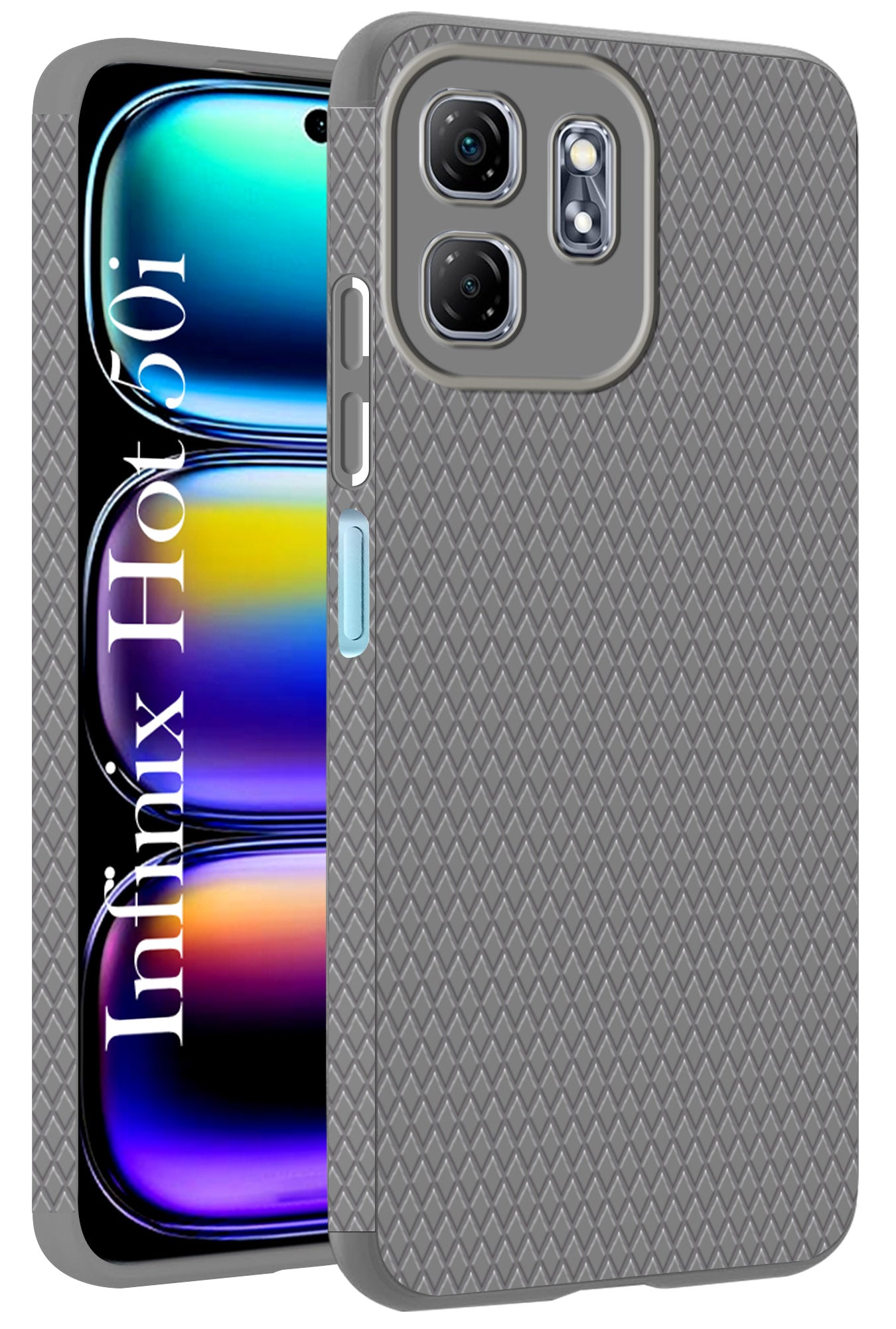 For Infinix Hot 50i Back Cover Case (Camera Protection | Side Grip Texture | Soft and Flexible)