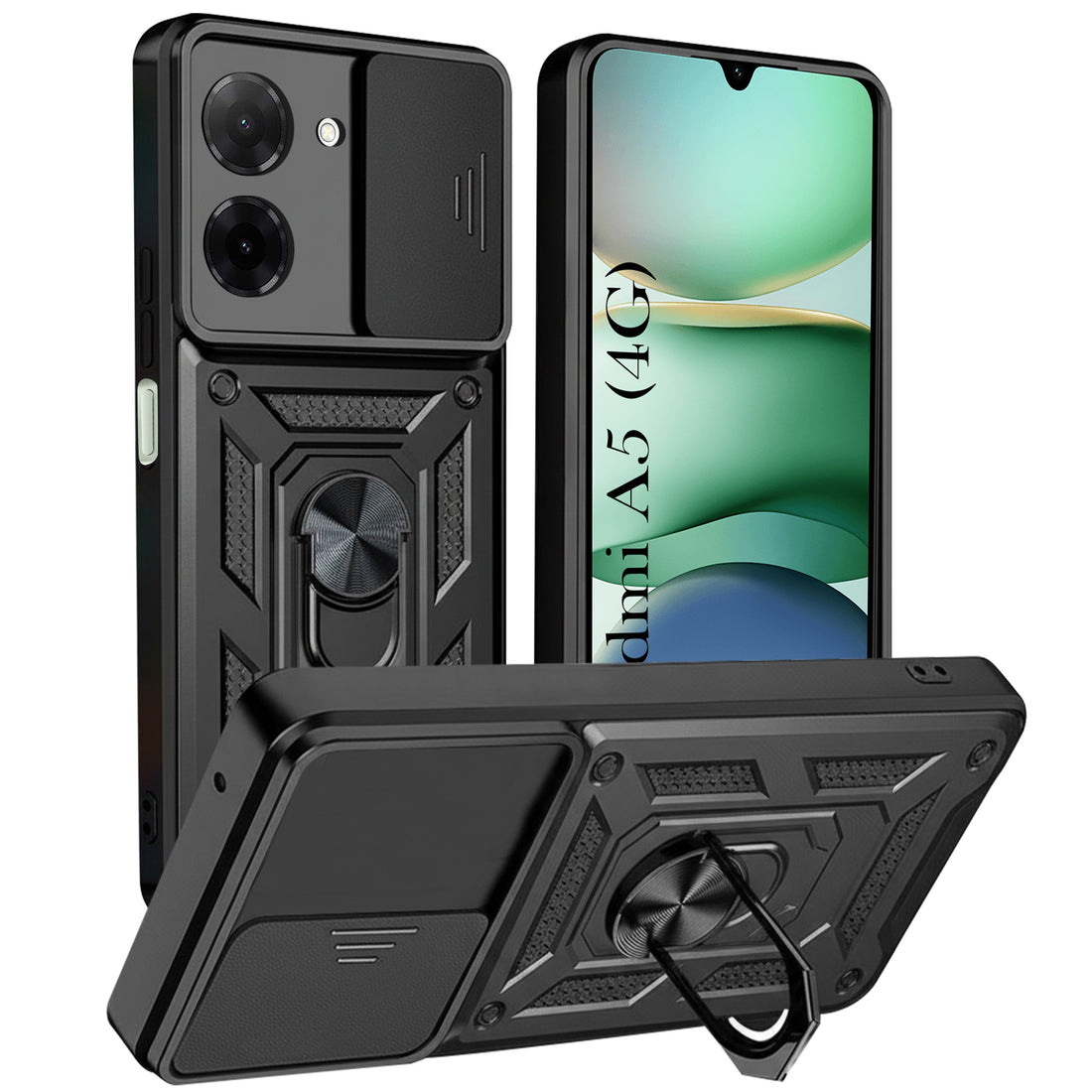 For Redmi A5 4G Back Cover Case (Hybrid Dual Armor Polycarbonate)