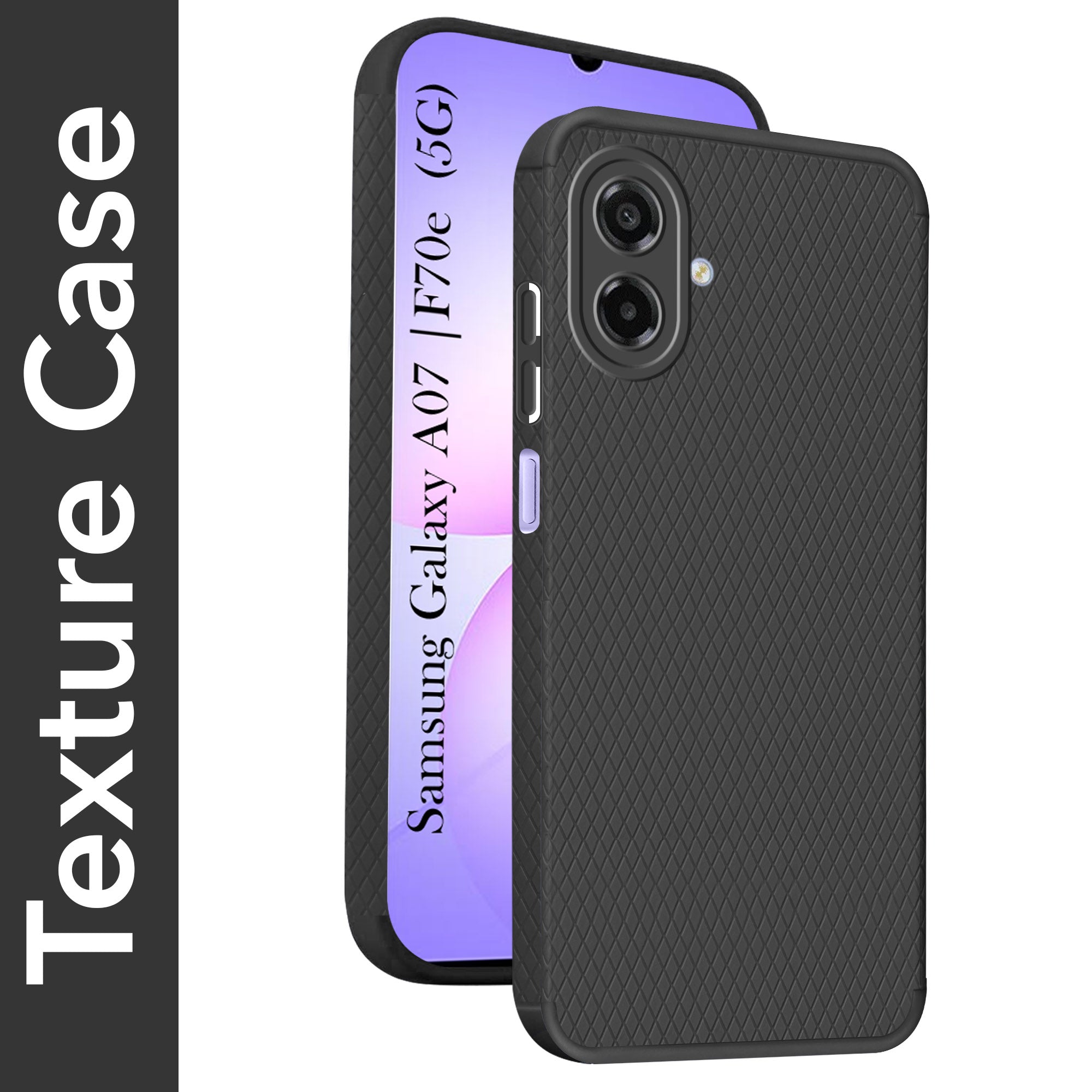 For Samsung Galaxy A07 | F70e 5G Back Cover Case (Camera Protection | Side Grip Texture | Soft and Flexible)