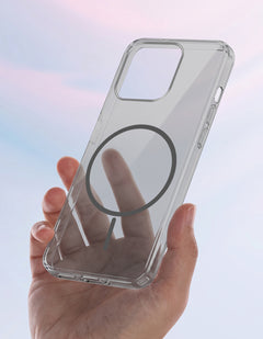 For Apple iPhone 14 Pro Max Back Case Cover Crystal Anti Yellow (Unbreakable PC | MagSafe Wireless Charging Support |Camera Protection Bump)