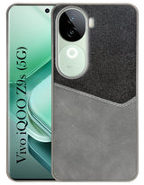 For Vivo iQOO Z9s Back Cover Case (Dual PU Leather Stitch | Professional Minimalist | Soft and Flexible)
