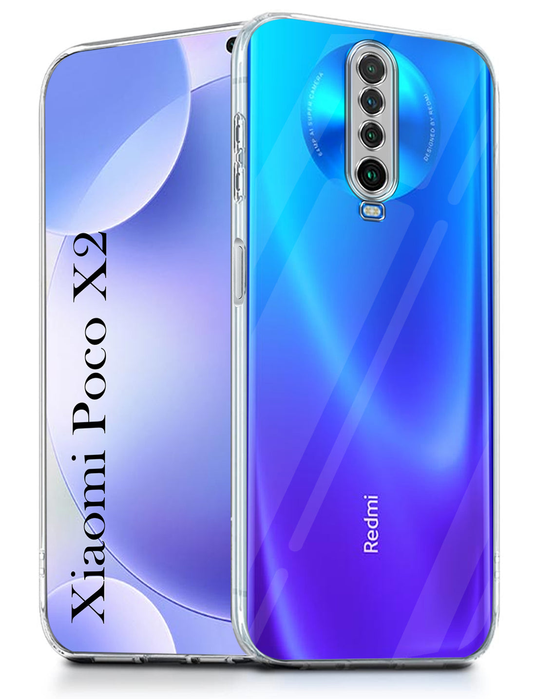 For Xiaomi Poco X2  Back Cover ( Silicone Clear Shockproof Case with Camera Protection | Soft and Flexible | Transparent)