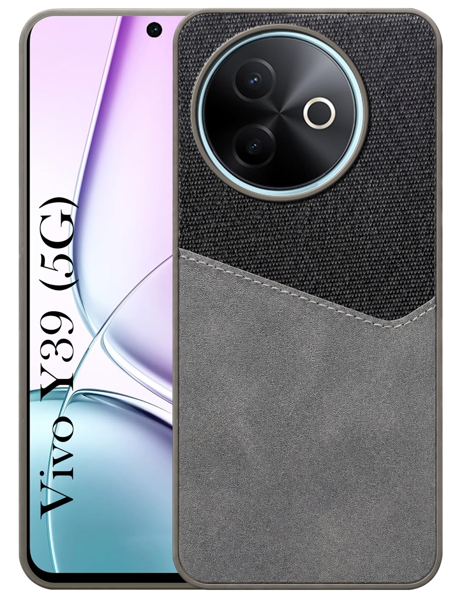 For Vivo Y39 Back Cover Case (Dual PU Leather Stitch | Professional Minimalist | Soft and Flexible)