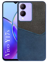 For Vivo Y17s Back Cover Case (Dual PU Leather Stitch | Professional Minimalist | Soft and Flexible)