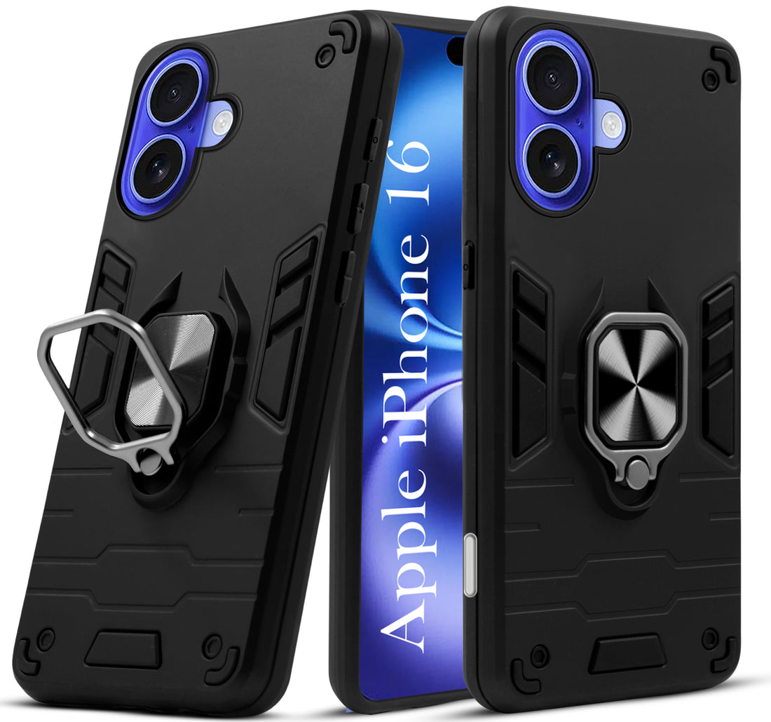 For Apple iPhone 16 Back Cover Case (Shockproof Polycarbonate Dual Layer Hybrid Armor)