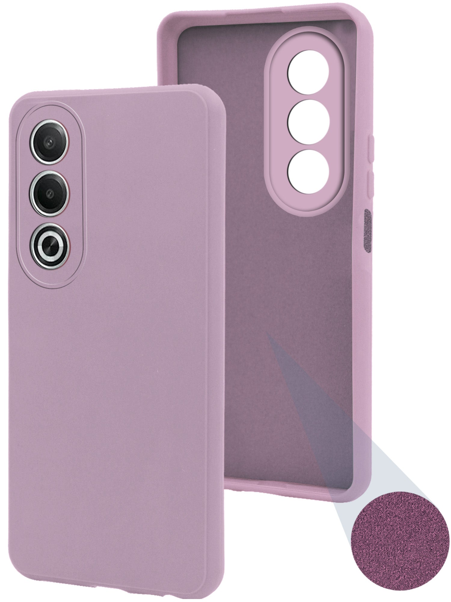 For Oppo K12x 5G Back Cover Case (Matte Finish Silicone with Inside Fiber Cloth)