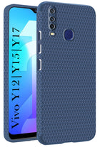 For Vivo Y12 | Y15 | Y17 Back Cover Case (Liquid Silicone | Side Grip | Camera Protection)