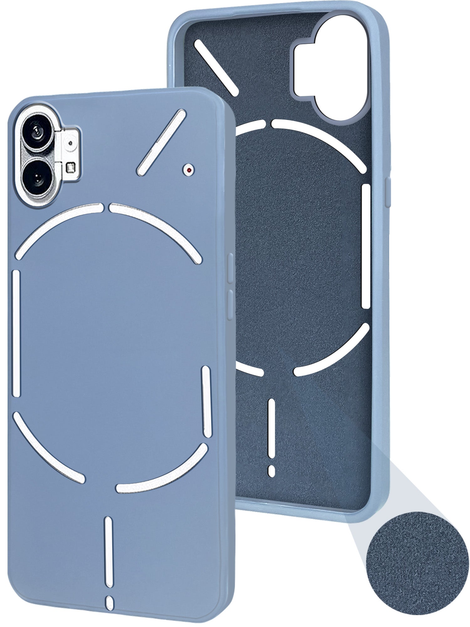 For Nothing Phone 1 Back Case Cover (Matte Finish Silicone with Inside Fiber Cloth | Elegant Professional Look)