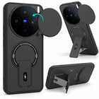 For Vivo X200T Back Case Cover Metallic (Hybrid Armor Kickstand | Sliding Shutter Camera Protection | MagSafe Compatible)