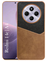 For Redmi A4 5G | Xiaomi Redmi 14C Back Cover Case (Dual PU Leather Stitch | Professional Minimalist | Soft and Flexible)