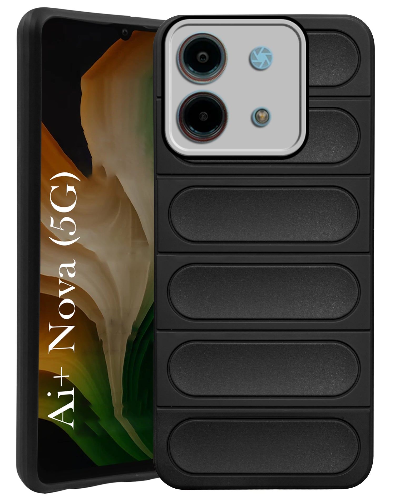 For Ai+ Nova 5G Back Case Cover (Matte Liquid Silicone| Professional Wave Design | Camera Protection Ring | Shockproof Anti Slip Grip)