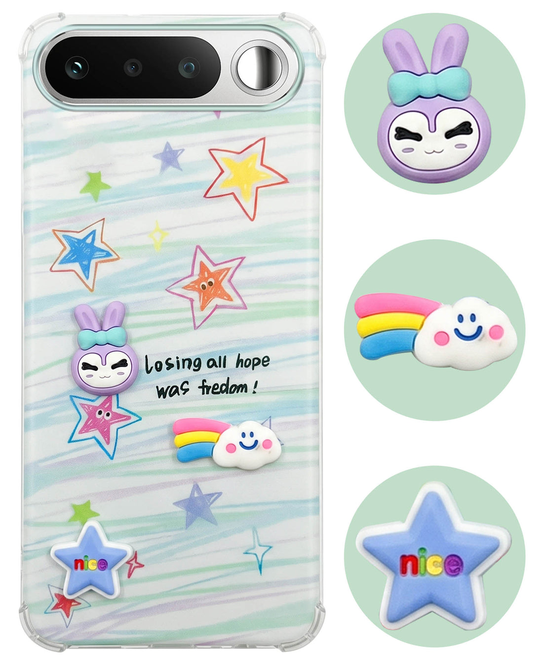 For Realme 16 Back Cover Case (3D Cute Cartoons | Hard Back Side Soft | Matte Premium Finish | HD Printing)