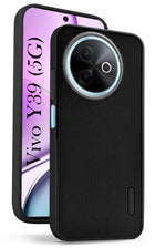 For Vivo Y39 Back Cover Case (Textured Grip Design | Micro-Fiber Cloth Inside | Slim and Light Weight | Soft Touch and Feel | Black)