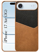 For Apple iPhone 17 Air Back Cover Case (Dual PU Leather Stitch | Professional Minimalist | Soft and Flexible)