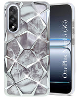 For Oneplus Nord 5 Back Cover Case (Dual Design Glitter Sparkle and Detachable Diamond Print Case | Soft and Flexible)
