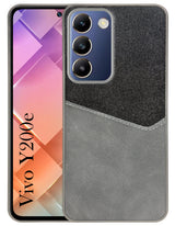 For Vivo Y200e Back Cover Case (Dual PU Leather Stitch | Professional Minimalist | Soft and Flexible)