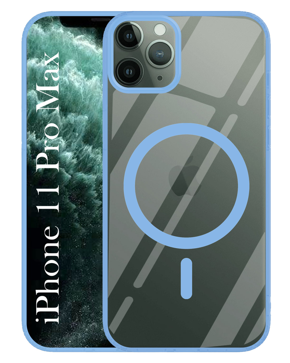 For Apple iPhone 11 Pro Max  Back Cover Case (MagSafe Compatible Wireless Charging | Hybrid Camera Bump Protection | Shockproof Polycarbonate Material)