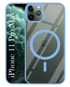 For Apple iPhone 11 Pro Max  Back Cover Case (MagSafe Compatible Wireless Charging | Hybrid Camera Bump Protection | Shockproof Polycarbonate Material)