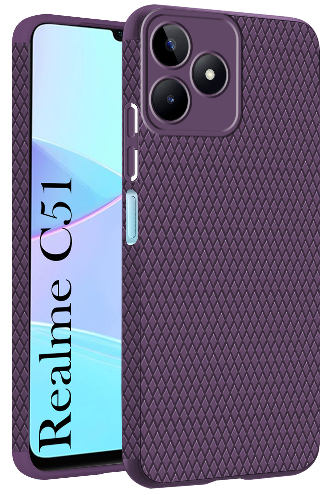 For Realme C51 Back Cover Case (Liquid Silicone | Side Grip | Camera Protection)