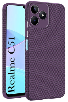 For Realme C51 Back Cover Case (Liquid Silicone | Side Grip | Camera Protection)