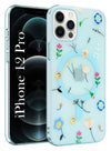 For Apple iPhone 12 Pro  Back Cover Case  (Cute Floral Design | Flower Print for Girls | MagSafe Compatible Wireless Charging)