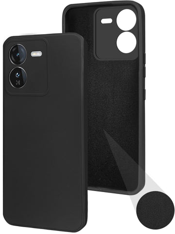 For Vivo IQOO Z9 5G Back Cover Case ( Matte Finish Silicone with Inside Fiber cloth)
