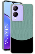 For Vivo Y17s Back Cover Case  (Elegant PU Leather Finish | Premium Minimalist Professional | Camera Protection Bump)