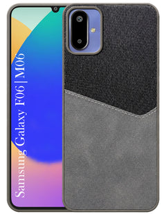 For Samsung Galaxy F06 | Samsung Galaxy M06 Back Cover Case (Dual PU Leather Stitch | Professional Minimalist | Soft and Flexible)