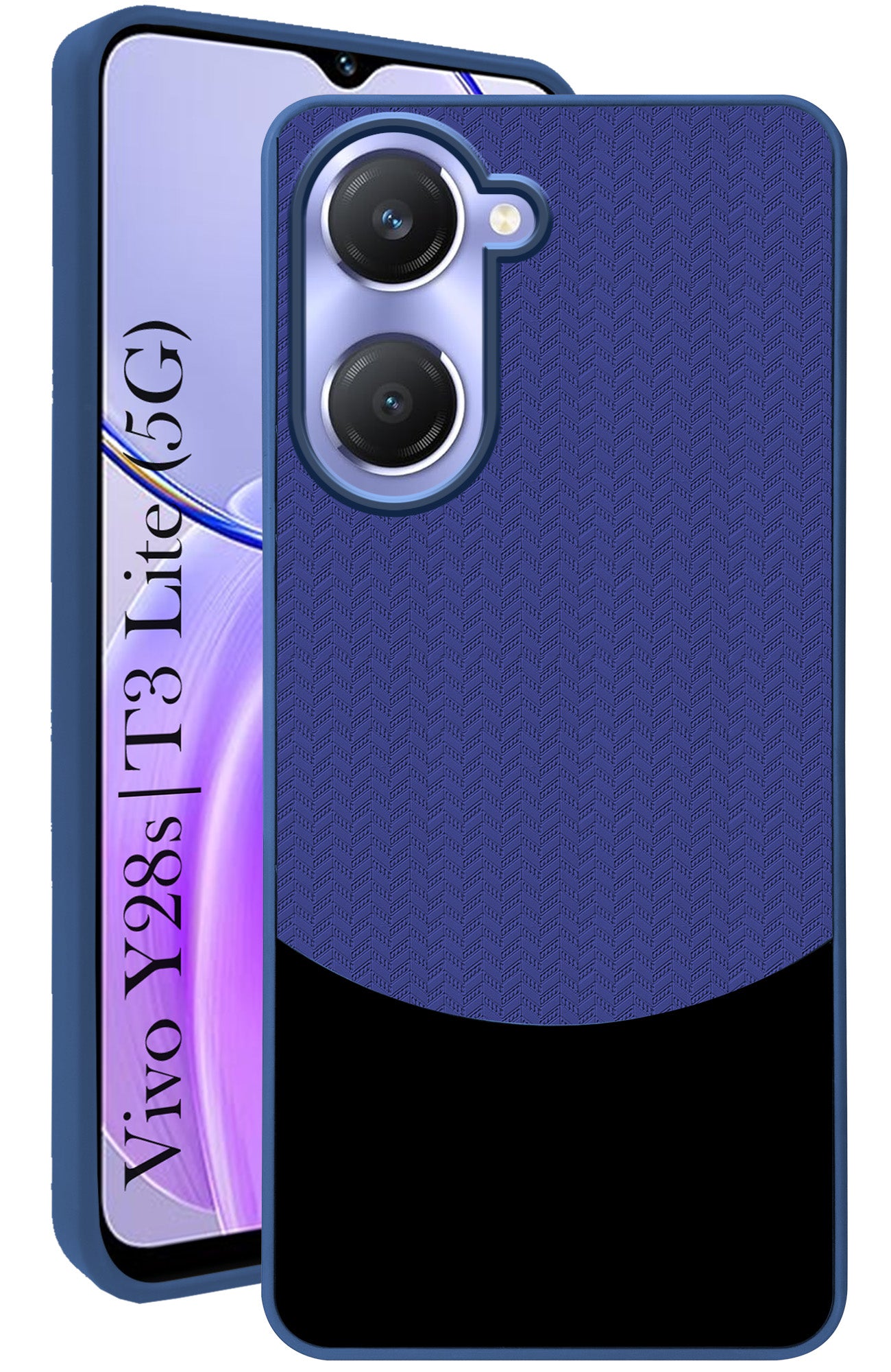 For Vivo Y28s 5G | Vivo T3 Lite 5G Back Cover Case (Elegant PU Leather Finish | Premium Minimalist Professional | Camera Protection Bump)