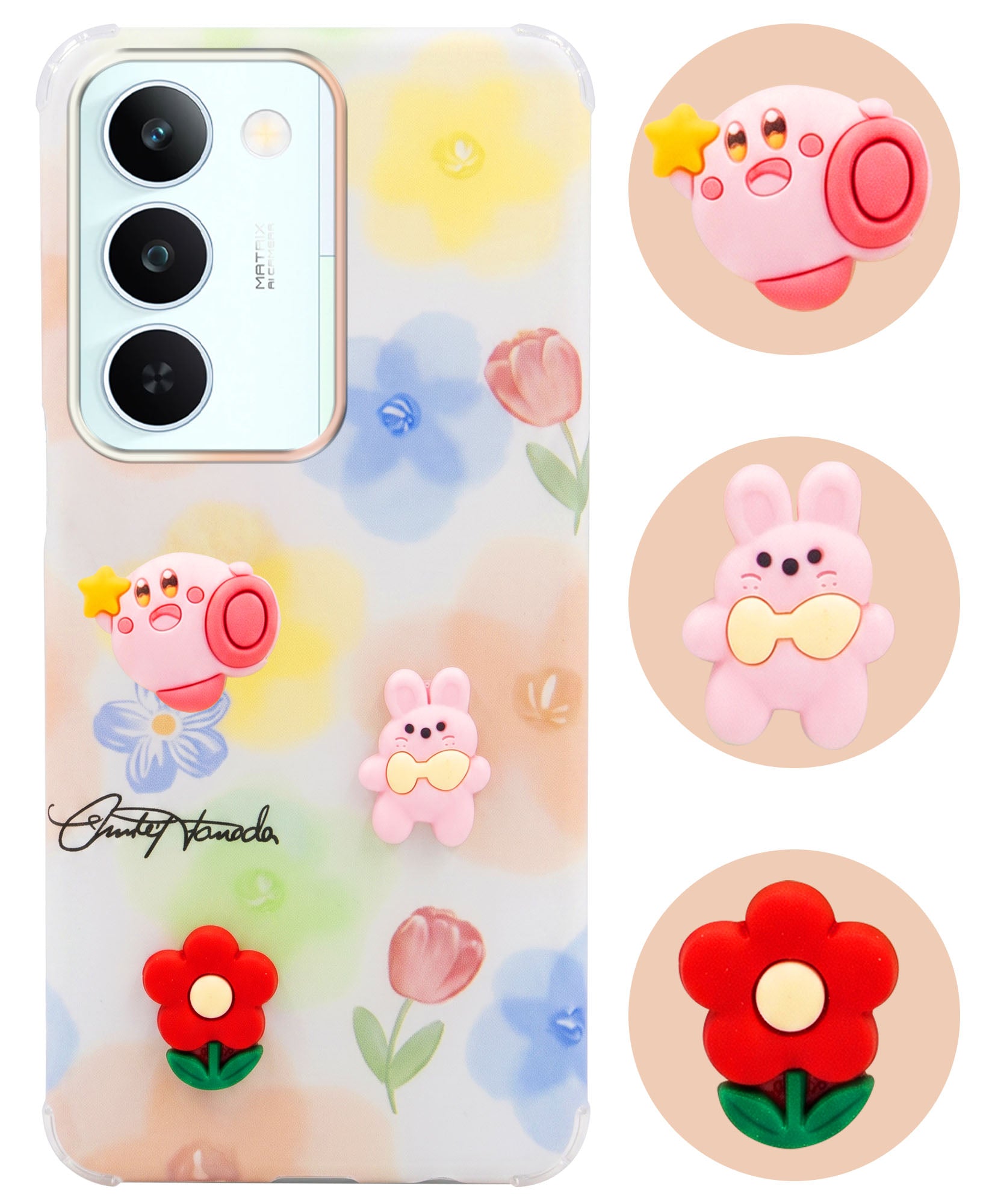 For Realme P4 Lite 5G | Realme Narzo 100 Lite 5G Back Cover Case (3D Cute Cartoons | Hard Back Side Soft | Matte Premium Finish | HD Printing)