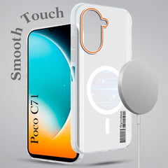 For Poco C71 Back Cover Case (Soft Touch | Camera Bump Protection | MagSafe Compatible | Matte Finish)