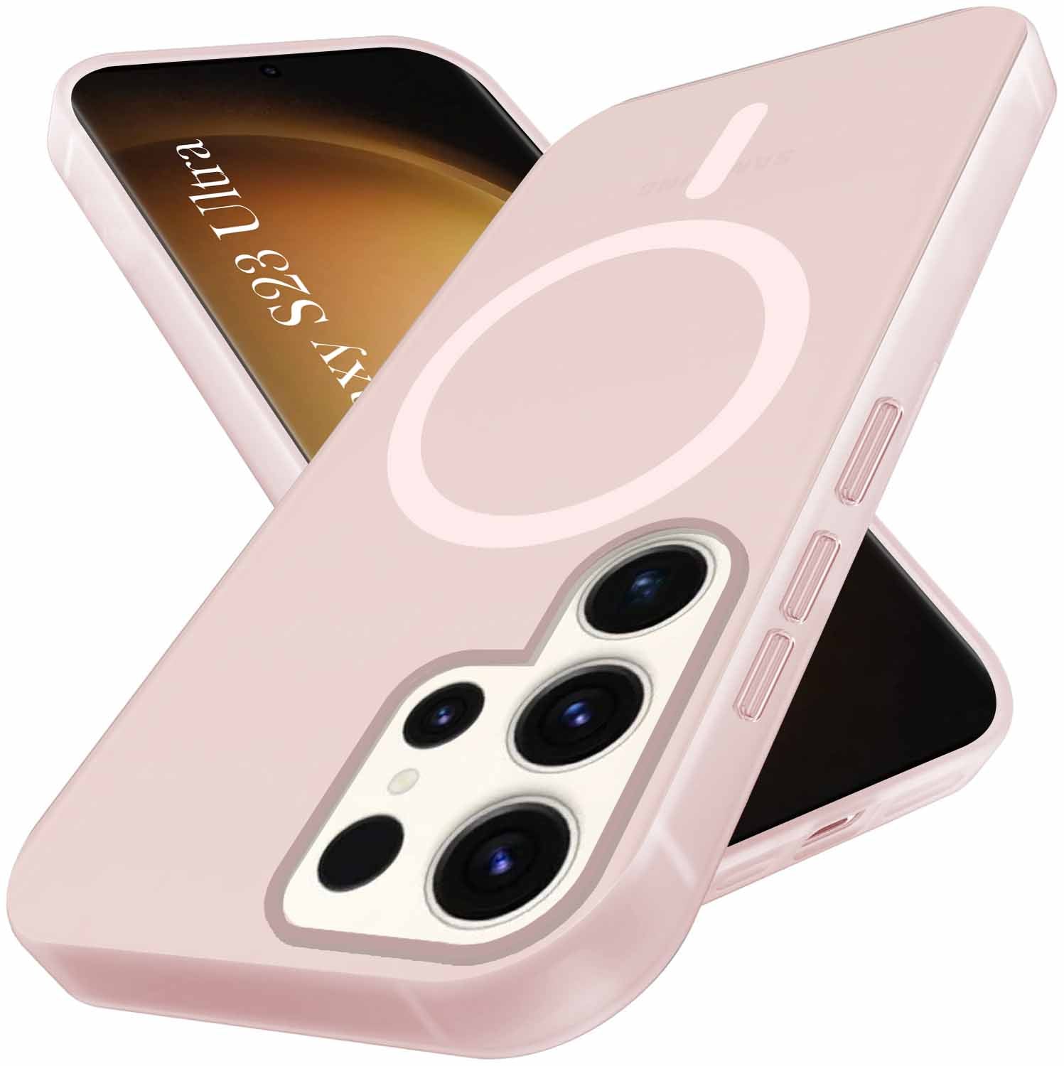 For Samsung Galaxy S23 Ultra Back Cover Case (Frosted Matte Feel | MagSafe Compatible Wireless Charging | Polycarbonate Material)