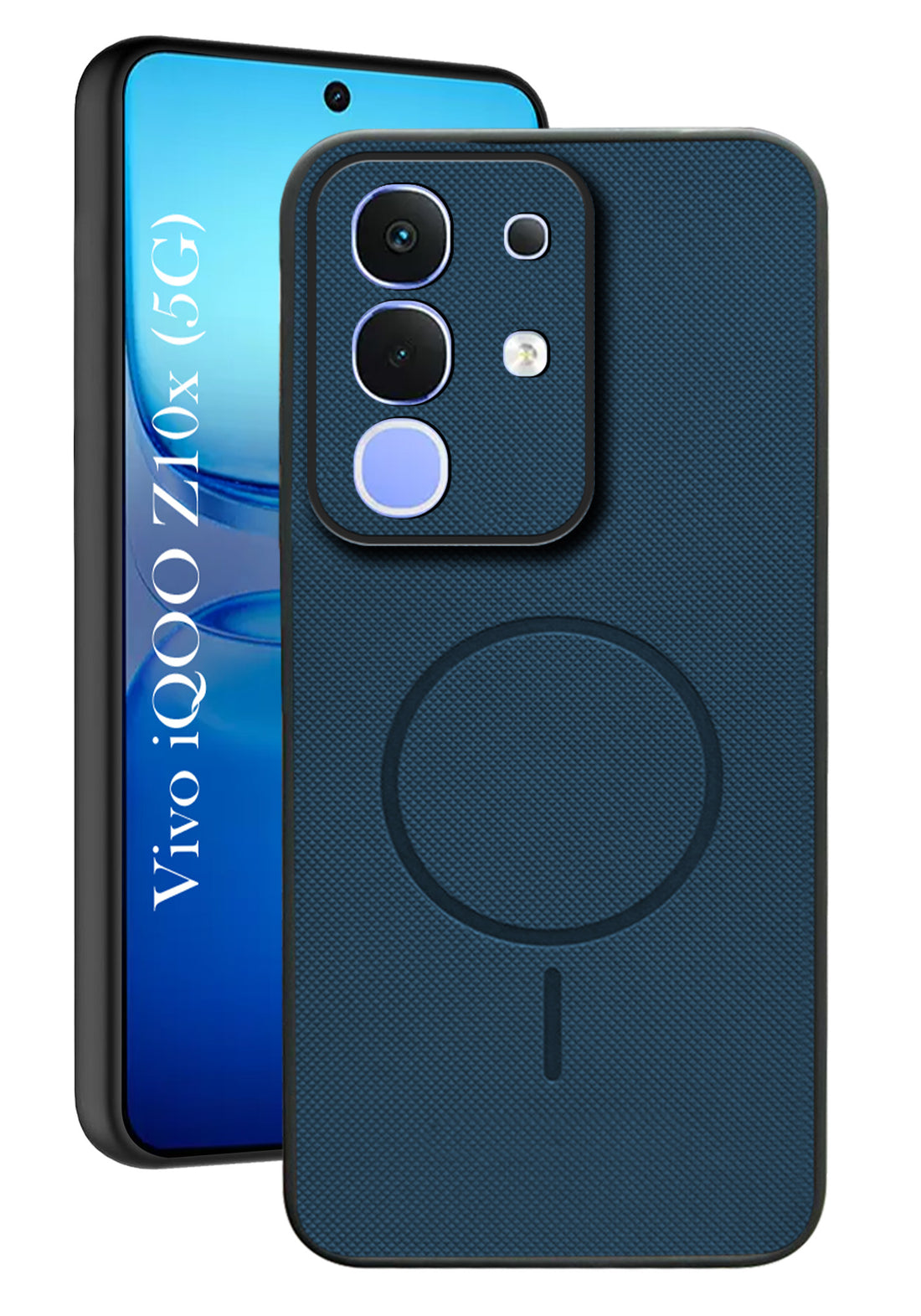 For Vivo iQOO Z10x Back Cover Case PU Leather (Texture Grip Design | Professional Minimalist | Camera Protection | Soft and Flexible)