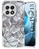 For OnePlus 13 Back Cover Case (Dual Design Glitter Sparkle and Detachable Diamond Print Case | Soft and Flexible)