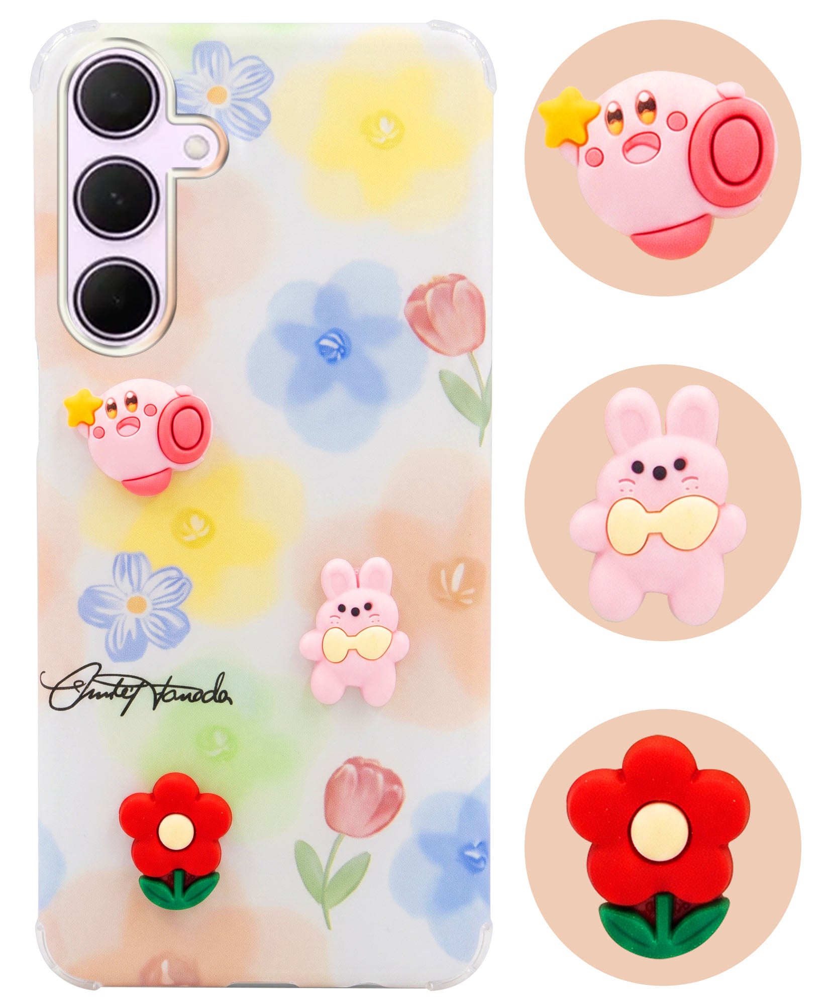 For Samsung Galaxy A35 5G Back Cover Case (3D Cute Cartoons | Hard Back Side Soft | Matte Premium Finish | HD Printing)