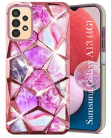 For Samsung Galaxy A13 4G Back Cover Case ( Dual Design Glitter Sparkle and Detachable Diamond Print Case | Soft and Flexible)