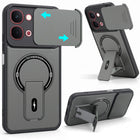 For Vivo Y31T 5G Back Case Cover Metallic (Hybrid Armor Kickstand | Sliding Shutter Camera Protection | MagSafe Compatible)
