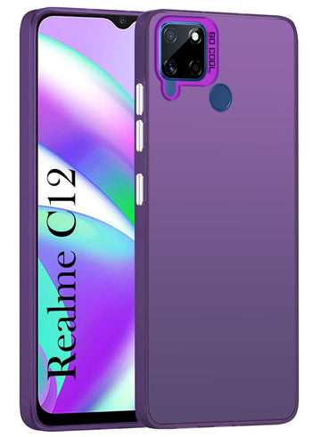 For Realme C12 Hard Back Cover Case (Velvet Touch | Professional Glossy Finish | Camera Protection Bump)
