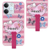 For Realme C71 Back Cover Case (3D Cute Heart Strap Holder | Camera Protection | Designer Girls Print)